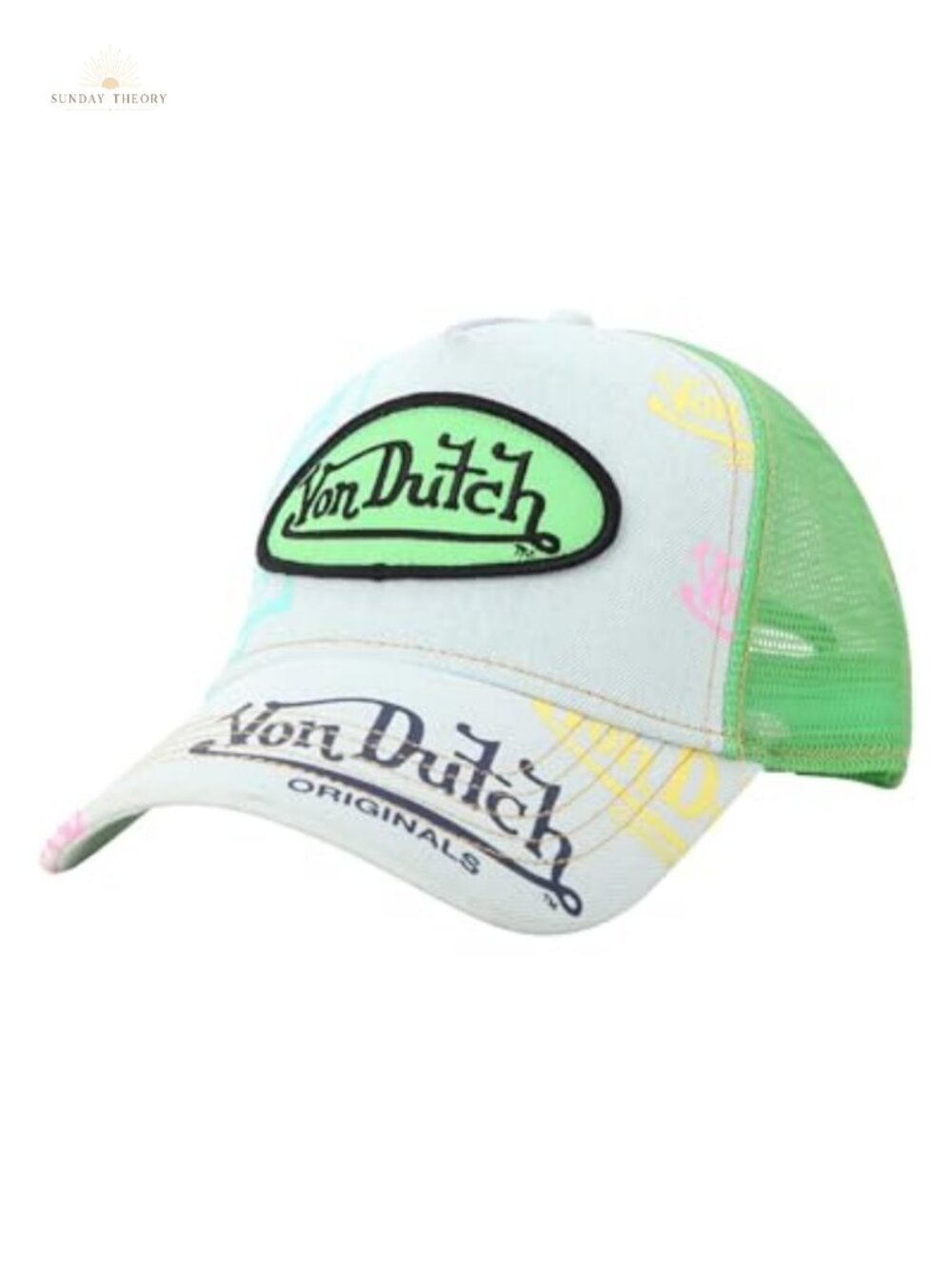 Monogram Trucker Hat Snapback Curved Bill
